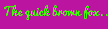 Image with Font Color 41FC00 and Background Color BA14A1